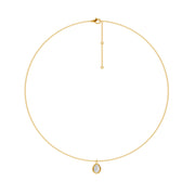 Pendentif diamant naturel poire 0.50 carat or jaune Annabella